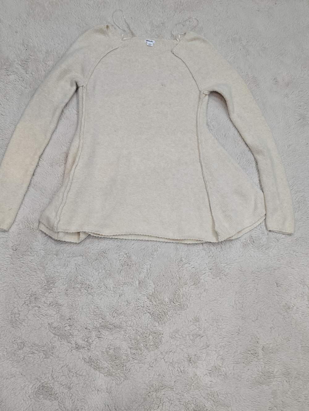 Kimchi Blue Cream Scoop-Neck Lightweight Sweater